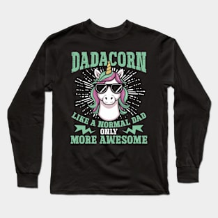 Dadacorn Unicorn Dad Father's Day Long Sleeve T-Shirt